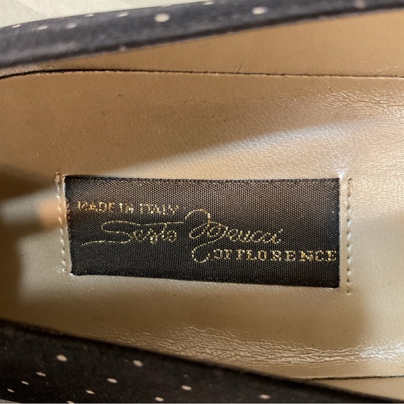 Sesto Meucci of Florence Black & White Polka Dot Heels - Picture 6 of 8